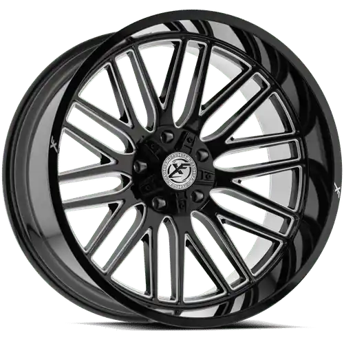 XF OFFROAD XF-240 22x12 8x165.1/8x170 ET-44 Gloss Black Milled Factory Price