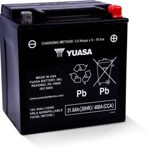 Discount YUASA -  YIX30L(WC) 12V AGM Motorcycle Battery