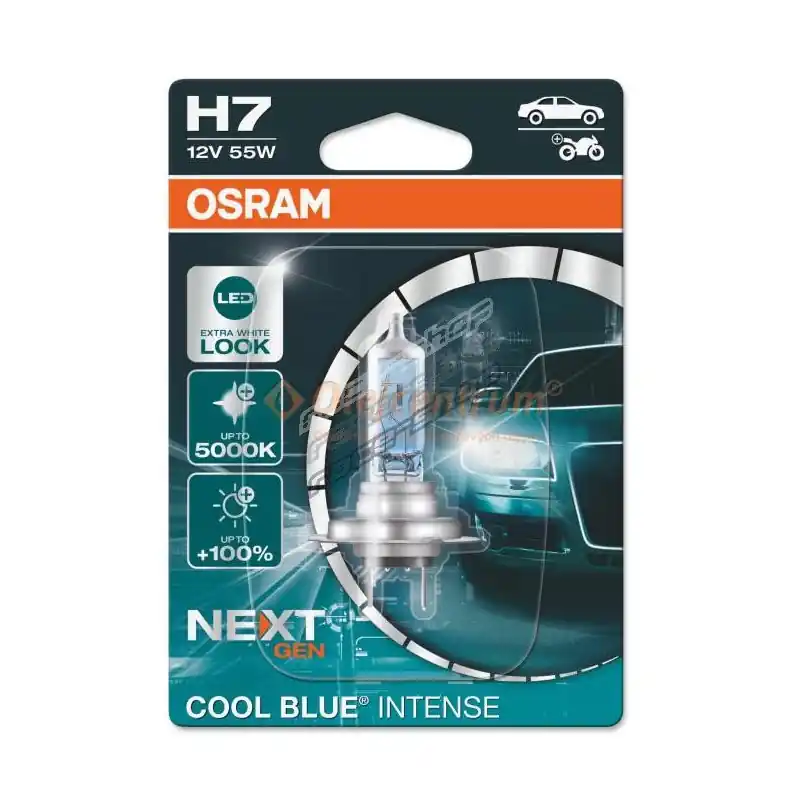 Osram halogen headlight lamps COOL BLUE INTENSE (NEXT GEN) H7 (1pcs) One Day Deal